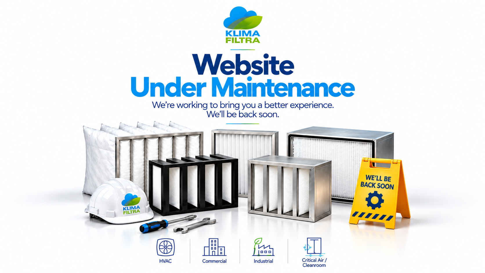 Klima Filtra website under maintenance. We'll be back soon.